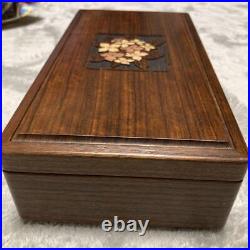 ORPHEUS SANKYO Wooden Music Box 50 notes beethoven 2parts Antique Japan