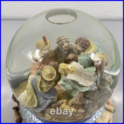 Oh Holy Night San Francisco Music Box Water Snow Globe Nativity Revolving Xmas Oh Holy Night San Francisco Music Box Water Snow Globe Nativity Revolving Xmas