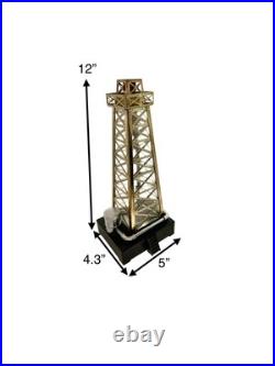 Oil Rig Replica Derrick Model Decanter Music Box Vintage Industrial Decor Gift