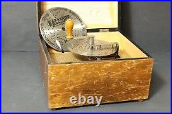 Old Cylinder Music Box Kalliope 6 Metal Discs Cylinder Music Box Music Chest