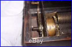 Old Large Size Music Cylinder Music Box For Parts Or Restoration