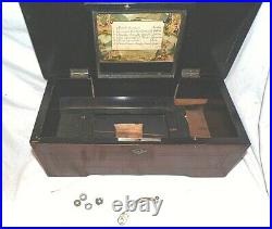 Old Music Antique Music Box Parts Or Restoration, Has Governor No Broken Fingers