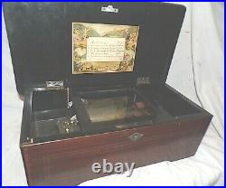 Old Music Antique Music Box Parts Or Restoration, Has Governor No Broken Fingers