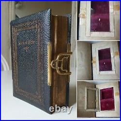 Old & Rare Bible with music box'hidden' inside, 19th century
