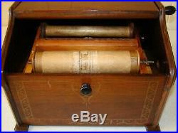 Organette Antique Player Organ Cylinder Music Box Roller Orguinette Rebuilt play
