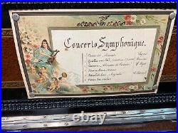 Orig. ANTIQUE SWISS French CYLINDER MUSIC BOX 6 AIRS Beautiful Case MOP Inlaid