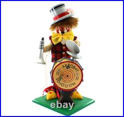 Original Steinbach Volkskunst Clown Incense Burner Smoker Musical W Germany Vtg