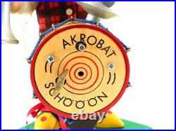 Original Steinbach Volkskunst Clown Incense Burner Smoker Musical W Germany Vtg