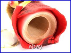 Original Steinbach Volkskunst Clown Incense Burner Smoker Musical W Germany Vtg