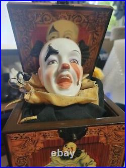 Pagliacci Musical Clown Jack-In-The-Box Faith Wick COA 1988 Enesco Vintage LNIB