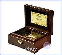 Play Canon in D Major 23 Note Wooden Music Box With Sankyo Musical Movement