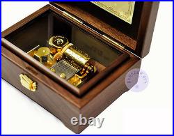 Play Canon in D Major 23 Note Wooden Music Box With Sankyo Musical Movement