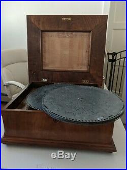 Polyphon Excelsior 15.5 Disc Player Music Box c. 1894
