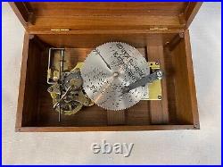Pre-1930 Thorens Disc Music Box With 10 Original Discs Swiss Made Working 2313