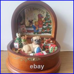 Pre-Owned/VintageThe Danbury Mint Pug in the Window Music BoxTested/Working