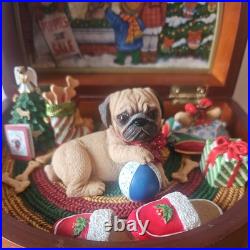 Pre-Owned/VintageThe Danbury Mint Pug in the Window Music BoxTested/Working
