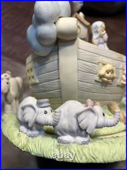 Precious Moments Noah's Ark Music Player Talk To The Animals Baby Nursery