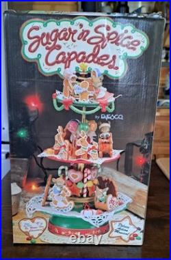 RARE! 1994 Enesco Sugar'N' Spice CAPADES ORIGINAL BOX. MUSIC BOX CHRISTMAS