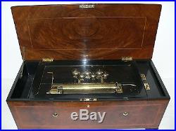 RARE ANTIQUE MUSIC BOX by Nicole Freres GENEVE with Dove Strikers Circa 1875