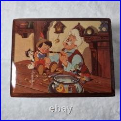 RARE American Music Box Disney Disneyland Pinocchio Souvenir Wooden Music Box