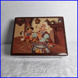 RARE American Music Box Disney Disneyland Pinocchio Souvenir Wooden Music Box
