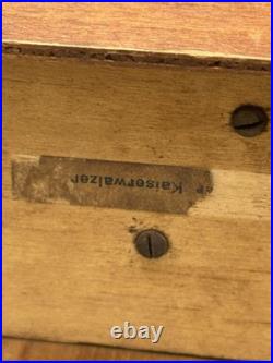 RARE Antique WOODEN Mirror BALLERINA MUSIC BOX Cigarette Case Plays Works