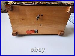 RARE Art Deco 1930s Sorrento/Reuge Jewellery Box Solid Olive Wood W Ballerina