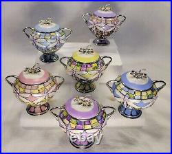 RARE! Collection of 6 Music Boxes from ERA OF LOUIS TIFFANY Heirloom Porcelain