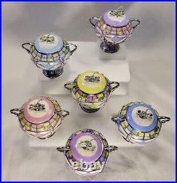 RARE! Collection of 6 Music Boxes from ERA OF LOUIS TIFFANY Heirloom Porcelain