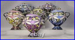 RARE! Collection of 6 Music Boxes from ERA OF LOUIS TIFFANY Heirloom Porcelain