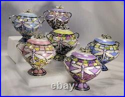 RARE! Collection of 6 Music Boxes from ERA OF LOUIS TIFFANY Heirloom Porcelain