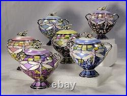 RARE! Collection of 6 Music Boxes from ERA OF LOUIS TIFFANY Heirloom Porcelain