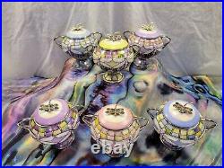 RARE! Collection of 6 Music Boxes from ERA OF LOUIS TIFFANY Heirloom Porcelain