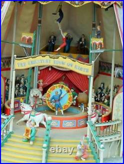 RARE Enesco THE GREATEST SHOW ON EARTH Circus Lighted Action Musical MINT VIDEO