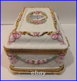 RARE House of Faberge Once upon a Dream Musical Jewelry Box Disney Cinderella