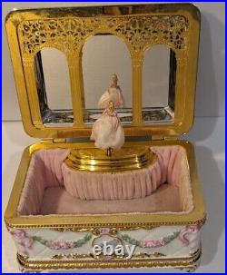 RARE House of Faberge Once upon a Dream Musical Jewelry Box Disney Cinderella