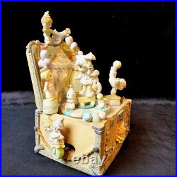 RARE Precious Moments Music Box Baby Elephant Walk Rotating Circus Clown EUC