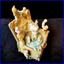 RARE Precious Moments Music Box Baby Elephant Walk Rotating Circus Clown EUC