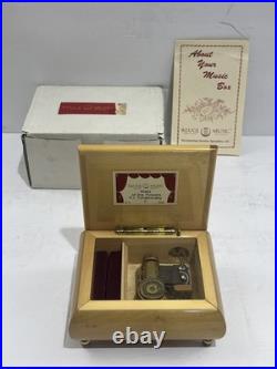 RARE Reuge music box switzerland Ring Box Waltz If The Flowers Song! With Box! VTG