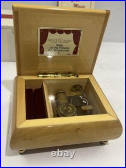 RARE Reuge music box switzerland Ring Box Waltz If The Flowers Song! With Box! VTG