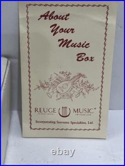 RARE Reuge music box switzerland Ring Box Waltz If The Flowers Song! With Box! VTG