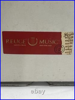 RARE Reuge music box switzerland Ring Box Waltz If The Flowers Song! With Box! VTG