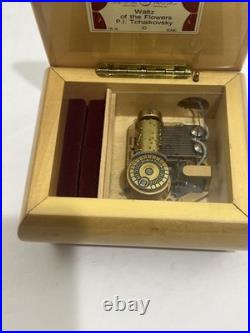 RARE Reuge music box switzerland Ring Box Waltz If The Flowers Song! With Box! VTG