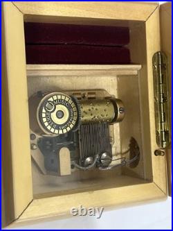 RARE Reuge music box switzerland Ring Box Waltz If The Flowers Song! With Box! VTG