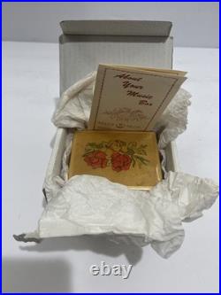 RARE Reuge music box switzerland Ring Box Waltz If The Flowers Song! With Box! VTG