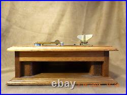 RARE SOLID OAK THORENS GRAMOPHONE AD30 4-1/2 DISC PLAYER With 5 DISCS (SEE VIDEO)