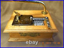 RARE SOLID OAK THORENS GRAMOPHONE AD30 4-1/2 DISC PLAYER With 5 DISCS (SEE VIDEO)