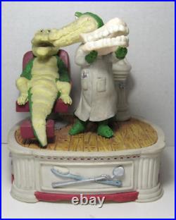 RARE San Francisco Music Box Alligator Dentist Chair Crocodile Shadow Smile Vtg