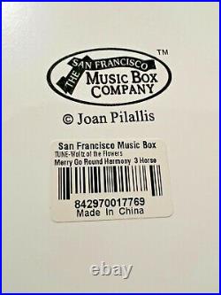RARE San Francisco Music Box Company 3 Carousel Horse Merry Go Round, Harmony