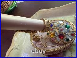 RARE San Francisco Music Box Pink Jeweled Kaleidoscope Canon in D Works